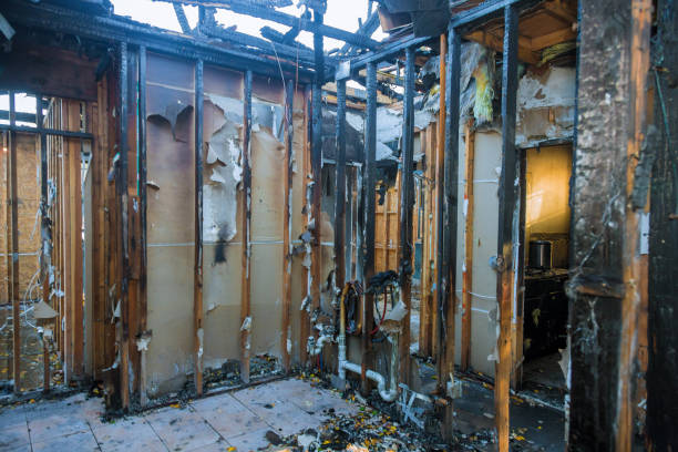 Professional Fire Damage Removal technician working in Northfield, OH